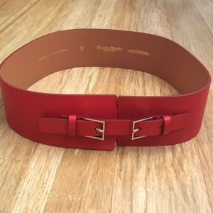 Maison Boinet Red Cinch Leather Belt